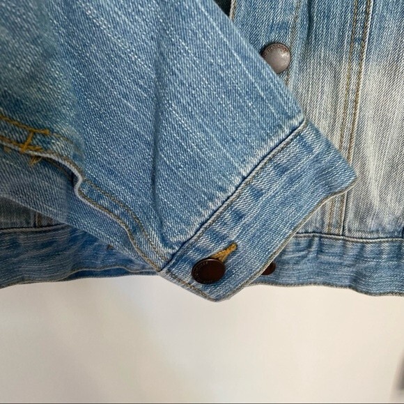 Life in Progress Jean Jacket Blue Cropped Denim Women's Small Light Wash Classic - Picture 6 of 7